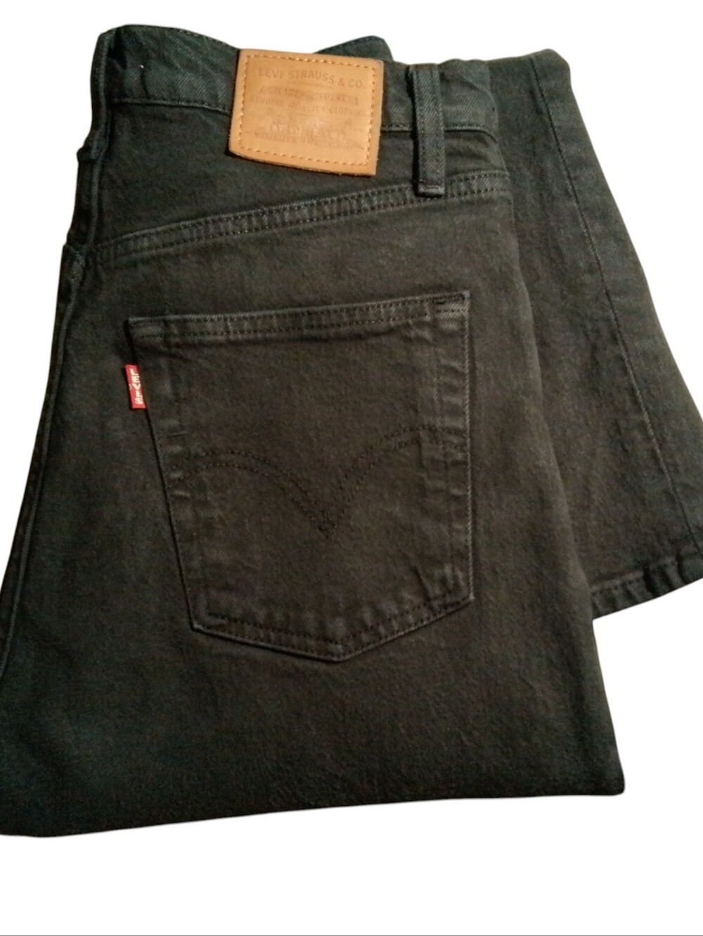 Levi’s Premium Ribcage Straight Ankle Jeans Women’s W27 – Black High Rise Denim